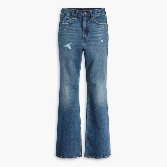 NEW Levi’s 70’s High Rise Flare Premium Jeans Distressed Womens Size W27 L32 - Picture 8 of 9